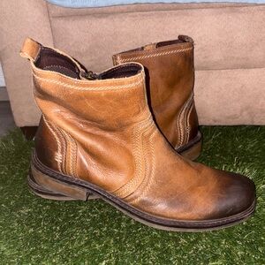 Men's Tan Leather Ankle Boots